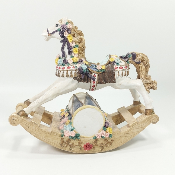 Other - Musical Rocking Horse Vintage Music Box Horse White
